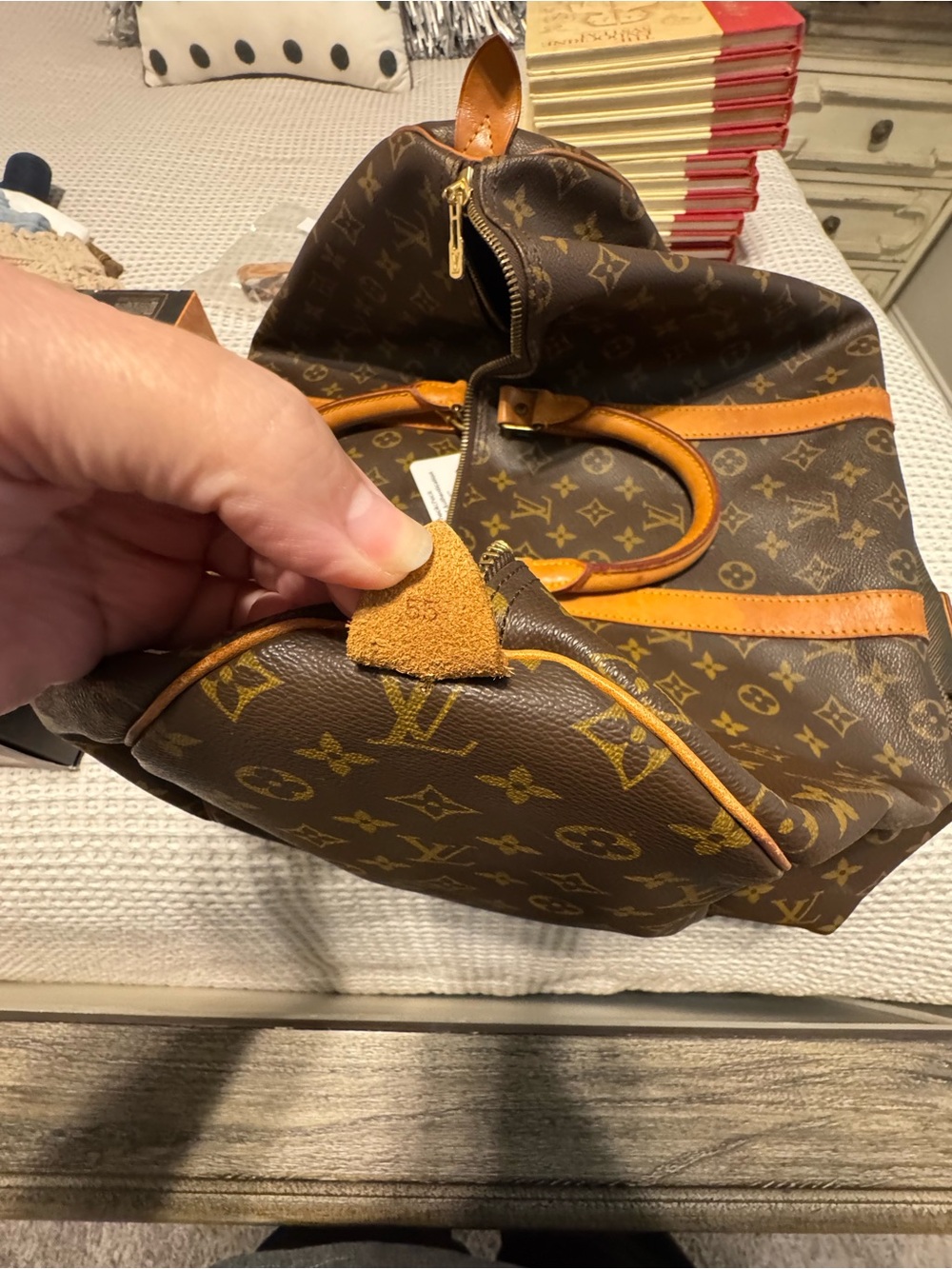 Louis Vuitton Brown Monogram Canvas Keepall with Certificate of Authenticity - Picture 3 of 13